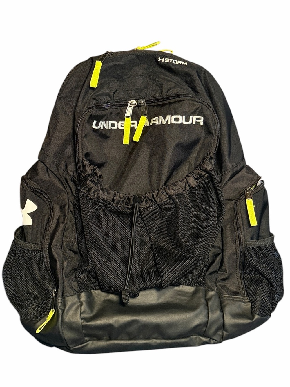 Under Armour Storm Black & Neon Yellow Striker Soccer ball Backpack